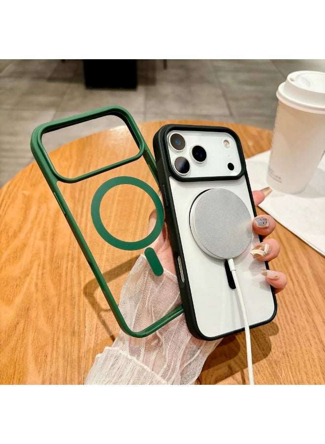 Magnetic Phone Case for iPhone 17 Pro Max 6.9 Inch Compatible with MagSafe, Shock Absorption Anti-Scratch Cover (Green) - Image 2